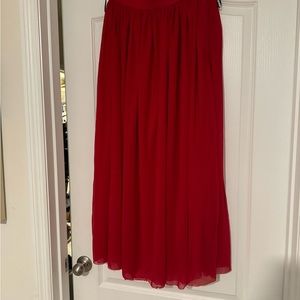 FRNCH Aline Red Shimmer Skirt